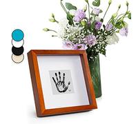 Casa Chic Cadre Photo Carré 23 x 23 cm, Cadre Bois, Cadres photo Maison, Porte Photo Mural, Cadre Decoration Murale Pele Mele, Affichage Vertical/Horizontal, avec Protection Verre et Passe Partout