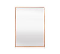 Casa Chic – Grand miroir mural en métal – Rectangle 70x50 cm – Métal galvanisé – Or rose