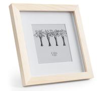 Casa Chic Cadre Photo Carré, Cadre Photo en Bois de 23x23 cm, Cadres Photo, Porte Photo Mural, Cadre Decoration Murale Pele Mele, Affichage Vertical/Horizontal, avec Protection Verre et Passe Partout