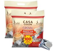 CASA COLON Classique - 200 dosettes de café compatibles SENSEO | Café classique en dosettes emballées individuellement - fraîcheur préservée pour maison, bureau et pause conviviale