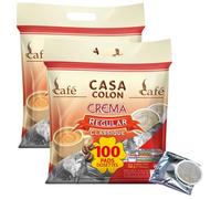 CASA COLON Classique | 2x100 Dosettes de café compatibles Senséo | Emballage individuel pour une meilleure conservation