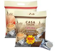 CASA COLON Classique/Corsé | 2x100 Dosettes de café compatibles SENSEO | Emballage individuel pour une meilleure conservation