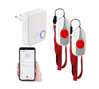 Casa Control 2 boutons SOS connectés pour séniors avec récepteur secteur