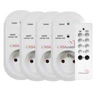 CASAcontrol Prises Wi‑Fi Pack de 4 avec télécommande pour Smart Wi‑Fi