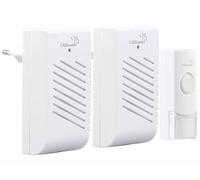 Casa Control Sonnette sans fil avec 1 bouton et 2 carillons 230 V à 16 mélodies, portée jusqu'à 30 m