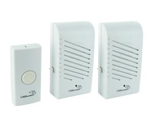 Casa Control Sonnette sans fil avec 1 bouton et 2 carillons 230 V à 16 mélodies, portée jusqu'à 30 m