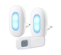 Casa Control Sonnette sans fil avec 2 récepteurs avec mélodies et signal optique