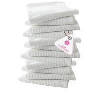 Casa Copenhagen Acanalado Bar Mop Toallas, paquete de 12, 100% algodón, absorbentes y duraderas, 38 x 48 cm - Toallas de cocina multiusos Para el hogar, Bar y restaurante