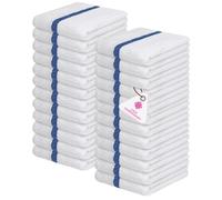 Casa Copenhagen Clásico Bar Mop Toallas, paquete de 24, 100% algodón, absorbentes y duraderas, 38 x 48 cm - Toallas de cocina multiusos Para el hogar, Bar y restaurante