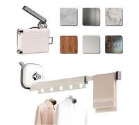 Casa Corner EspaceCloth Sèche-Tout Mural pliable en aluminium, rotatif à 360° avec trous suspendus - étendoir linge mural gain de place idéal pour balcon, salle de bains, buanderie et voyage