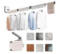 Casa Corner EspaceCloth Sèche-Tout Mural pliable en aluminium, rotatif à 360° avec trous suspendus - étendoir linge mural gain de place idéal pour balcon, salle de bains, buanderie et voyage