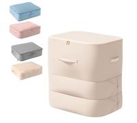 Casa Corner Sac de Compression Ultime, Sac de Rangement Auto-Compressible Ultra Compact 66L/132L, Étanche et Résistant pour Couettes, Vêtements, Literie, Voyage et Maison (Beige, XL)