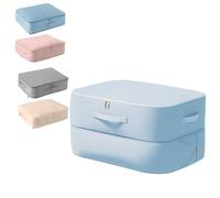 Casa Corner Sac de Compression Ultime, Sac de Rangement Auto-Compressible Ultra Compact 66L/132L, Étanche et Résistant pour Couettes, Vêtements, Literie, Voyage et Maison (Bleu, L)