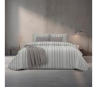 Casa da Laura María Couvre-lit d'été avec imprimé rayures Gris 240 x 260 cm pour lit de 135/140/150/160 cm