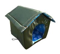 Casa de la del Gato Niche pour chats avec toit résistant à l'eau, abri pour chats avec pour animaux de compagnie quatre saisons, niche pour animaux de compagnie avec grotte pour chats sauvages, cabane