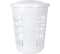 Casa Deluxe Panier à linge rond Ice White 60L WI2669 (Taille unique) (Une seule couleur)