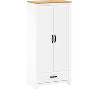 Casa Dolce Armoire TEORIA 6, blanc + chêne, 94x59x199,5 cm, 1 tiroir large, 3 étagères intérieures