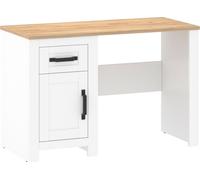 Casa Dolce Bureau TEORIA 8, blanc + chêne, 115x52x76,5 cm, un tiroir, une armoire