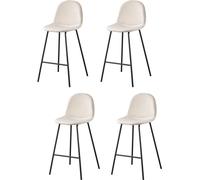 Casa Dolce chaise de bar LUMEN, set de 4, beige 42x47,5x100 cm, charge max. 120 kg