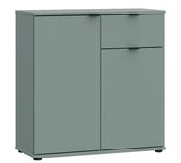 Casa Dolce Commode ILUSINA, vert sauge, 80x34x82 cm, armoire avec étagère intérieure, portes battantes, un tiroir