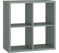 Casa Dolce Étagère MARKO 4, vert sauge, 73x33x73 cm, style scandinave, 4 compartiments ouverts