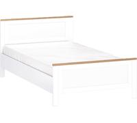Casa Dolce Lit TEORIA 10, 126,5x206x86 cm, blanc + chêne, pour matelas 120x200, protection des chants ABS