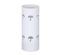 Casa Dolce Panier pour parasol LASTI, blanc, 19 x 19 x 47,5 cm, construction entièrement métallique, découpes décoratives pour parasol
