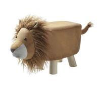 Casa Dolce Tabouret rembourré LÖWE, marron, 22 x 58 x 26 cm, structure en pin massif, pour chambre d'enfant