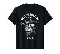 CASA Grande Arizona USA Crâne de Cowboy Vieilli T-Shirt