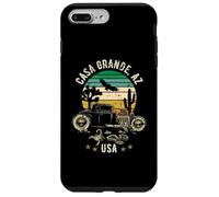 CASA Grande AZ USA Hotrod Désert Coucher de Soleil Rétro Coque pour iPhone 7 Plus/8 Plus