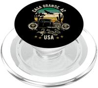 CASA Grande AZ USA Hotrod Désert Coucher de Soleil Rétro PopSockets PopGrip pour MagSafe