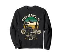 CASA Grande AZ USA Hotrod Désert Coucher de Soleil Rétro Sweatshirt
