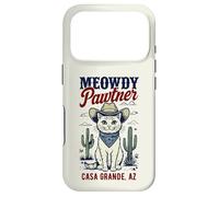 CASA Grande AZ USA Humour Meowdy Pawtner Chat Coque pour iPhone 17 Pro