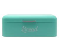 CASA HEAVEN Boîte à pain avec couvercle, grande boîte pour garder le pain croustillant en métal, convient pour les cookies, les conserve à long sans humidité, design rétro (menthe, grande)