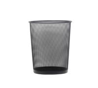 CASA HEAVEN Panier à cartes en métal, grand 19 litres, poubelle à déchets de bureau, Ø 29,5 cm, hauteur 35 cm, noir