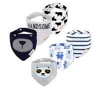 Casa Lot de 6 Bavoirs Bébé Bandana Bavoir avec Boucle Réglable Unisexe Triangulaire Bavettes Bandanas pour bébé Garçons et Filles 0-36 mois