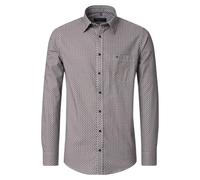 Casa Moda Chemise confortable pour homme Imprimé cercles Marron/bleu, marron/bleu, 3XL