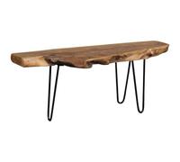 Casa Moro Banc de jardin en bois - Buffet bas - Table en bois de teck - Pour salon, couloir, extérieur - 100 x 40 cm