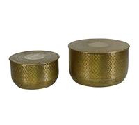 Casa Moro Lot de 2 Tables d´appoint Table de Salon Alava Style marocain Rondes Aluminium Table de Canapé Modern TSV8041