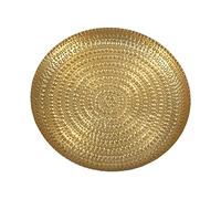 Casa Moro | Plateau à thé oriental Zana en aluminium avec aspect martelé, plateau boho chic pour une belle vie (Ø 30 cm doré)