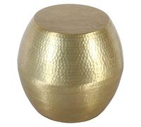 Casa Moro Table d'appoint orientale Mohan Gold - Diamètre : 45 cm - Hauteur : 41 cm - En aluminium martelé - Table basse ronde martelée - Une table de canapé de luxe moderne - TSV9010