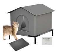 CASA Para Gatos Para Exteriores - Fuori Dalla Cuccia per Gatti | CASA Plegable Para Gatos Lavable Resistente | Resistente Alle Intemperie Con Tappetino E Porte | Caldo E Isolato per Gattini per P