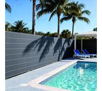 casa.pro Brise-Vue en PVC Cefalu avec Traverse de Renfort Résistant aux UV et aux Intempéries Longueur Découpable Cache Balcon Extérieur pour Jardin Terrasse 150 x 400 cm 16 mm Anthracite