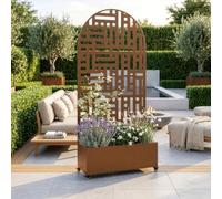 casa.pro Cloison avec Jardinière Bernalda Forme d'arc 190x82x38 cm Marron