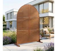 casa.pro Cloison de Séparation Nodepp Paravent 180 x 90 x 40 cm Marron | pour extérieur et intérieur, protection contre les regards, séparateur en acier, jardin, balcon