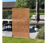 casa.pro Cloison de Séparation pour Extérieur Intérieur Paravent Séparateur de Pièces Panneau d'Intimité Design pour Délimiter Différentes Espaces Décoratif Acier Corten 180 x 120 x 40 cm Rouille