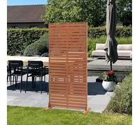 casa.pro Cloison de Séparation pour Extérieur Intérieur Paravent Séparateur de Pièces Panneau d'Intimité Design pour Délimiter Différentes Espaces Décoratif Acier Corten 180 x 90 x 40 cm Rouille