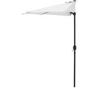 [casa.pro] Demi-parasol sur Terrasse sur Balcon Polyester Blanc 300cm x 150cm x 230cm Blanc G