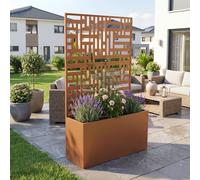 casa.pro Jardinière Brise-Vue Bernalda 146 x 83 x 31 cm Marron