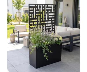 casa.pro Jardinière Brise-Vue Bernalda 146 x 83 x 31 cm Marron